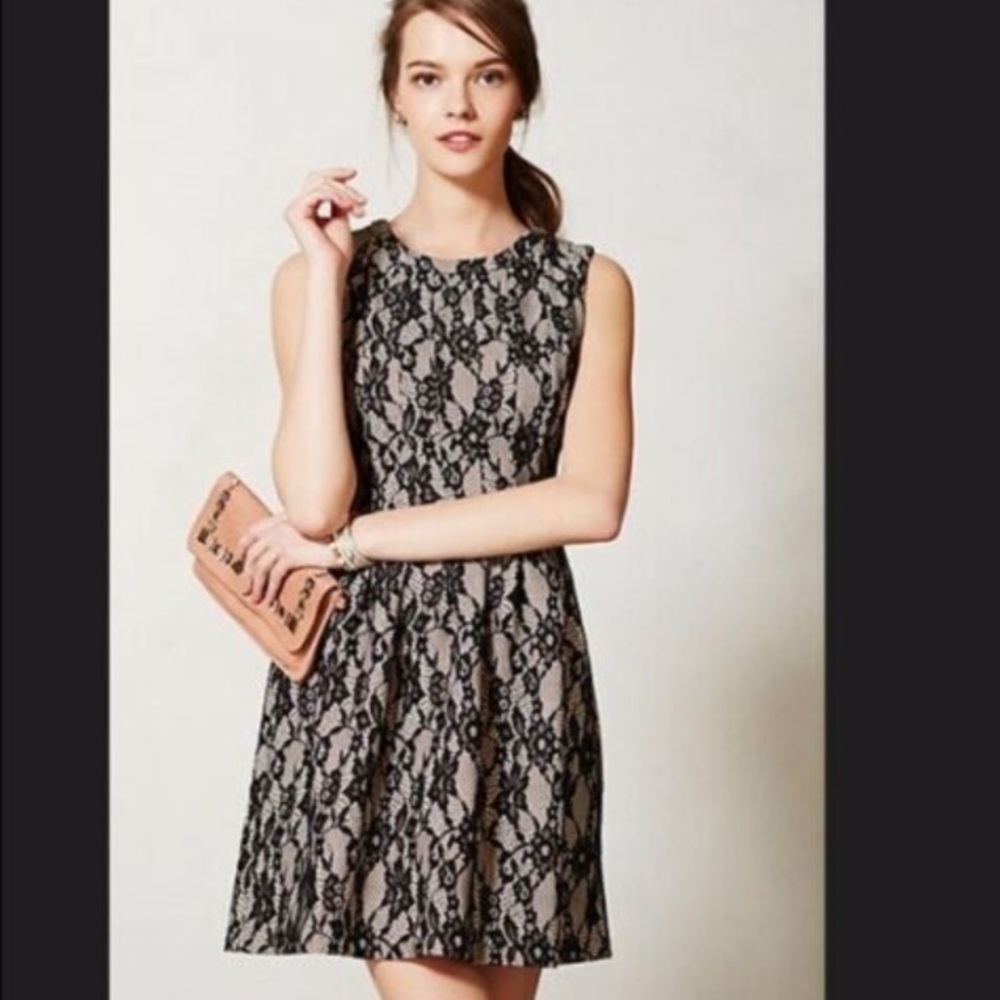 Anthropologie HD IN PARIS Black Lace Dress